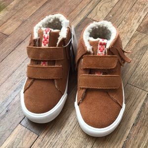 Zara lined leather high top sneaker